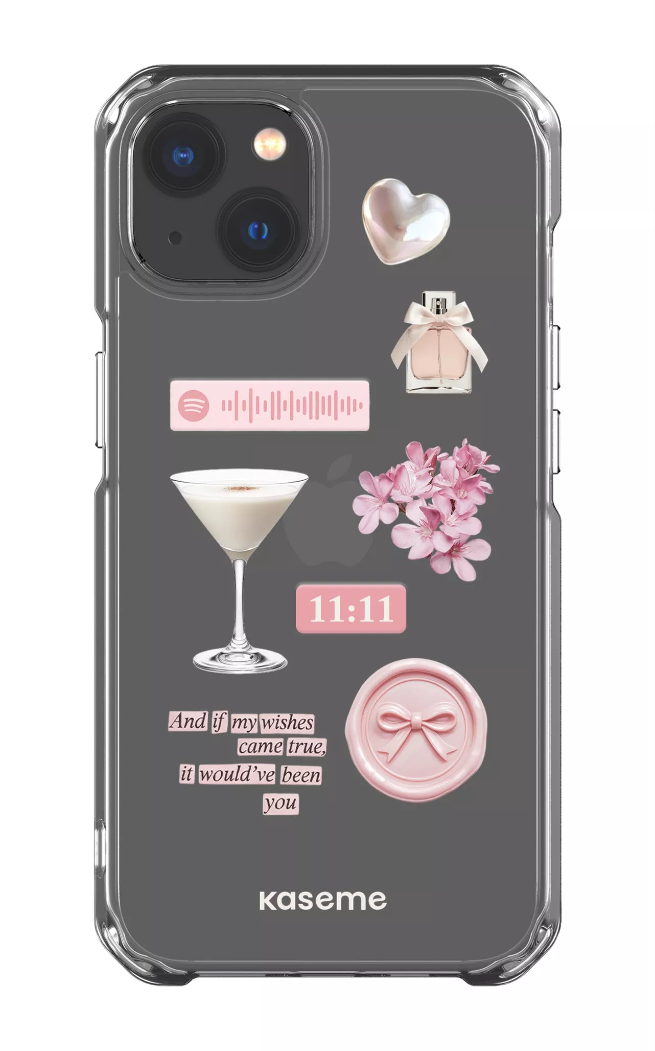 iPhone 13 Clear Case Love Letters Clear Case -