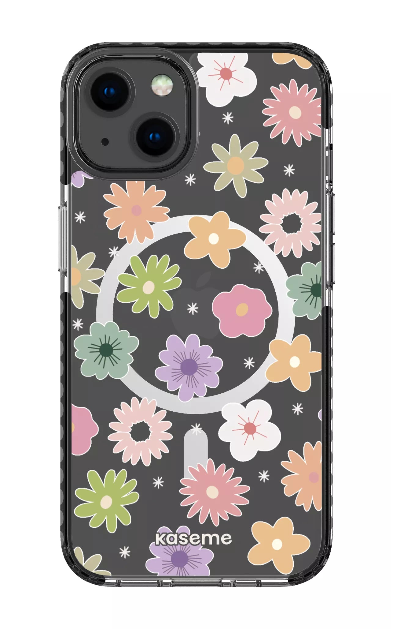 iPhone 13 Clear Case Magsafe - Black Adore small Clear Case -