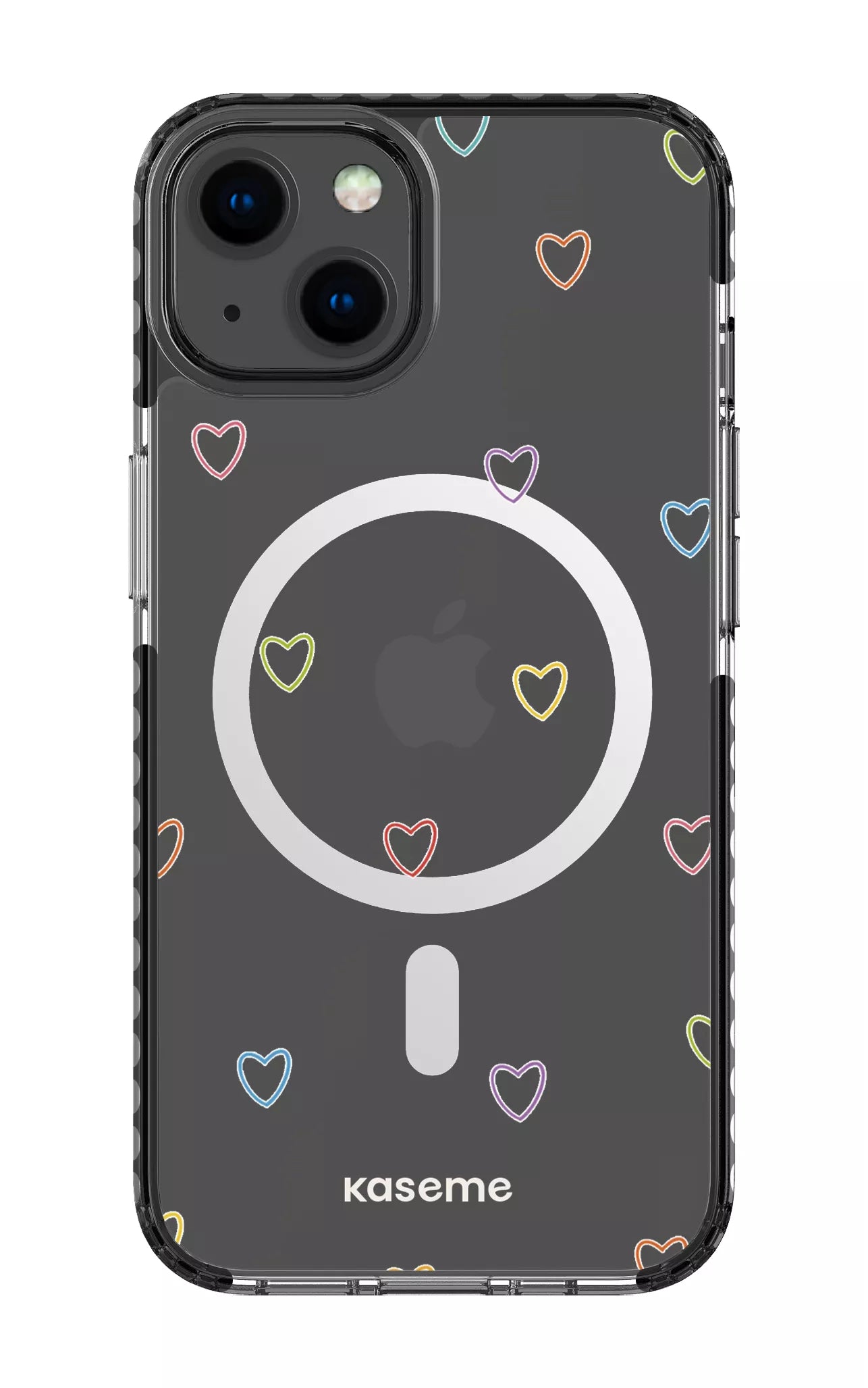 iPhone 13 Clear Case Magsafe - Black Love Wins Clear Case -