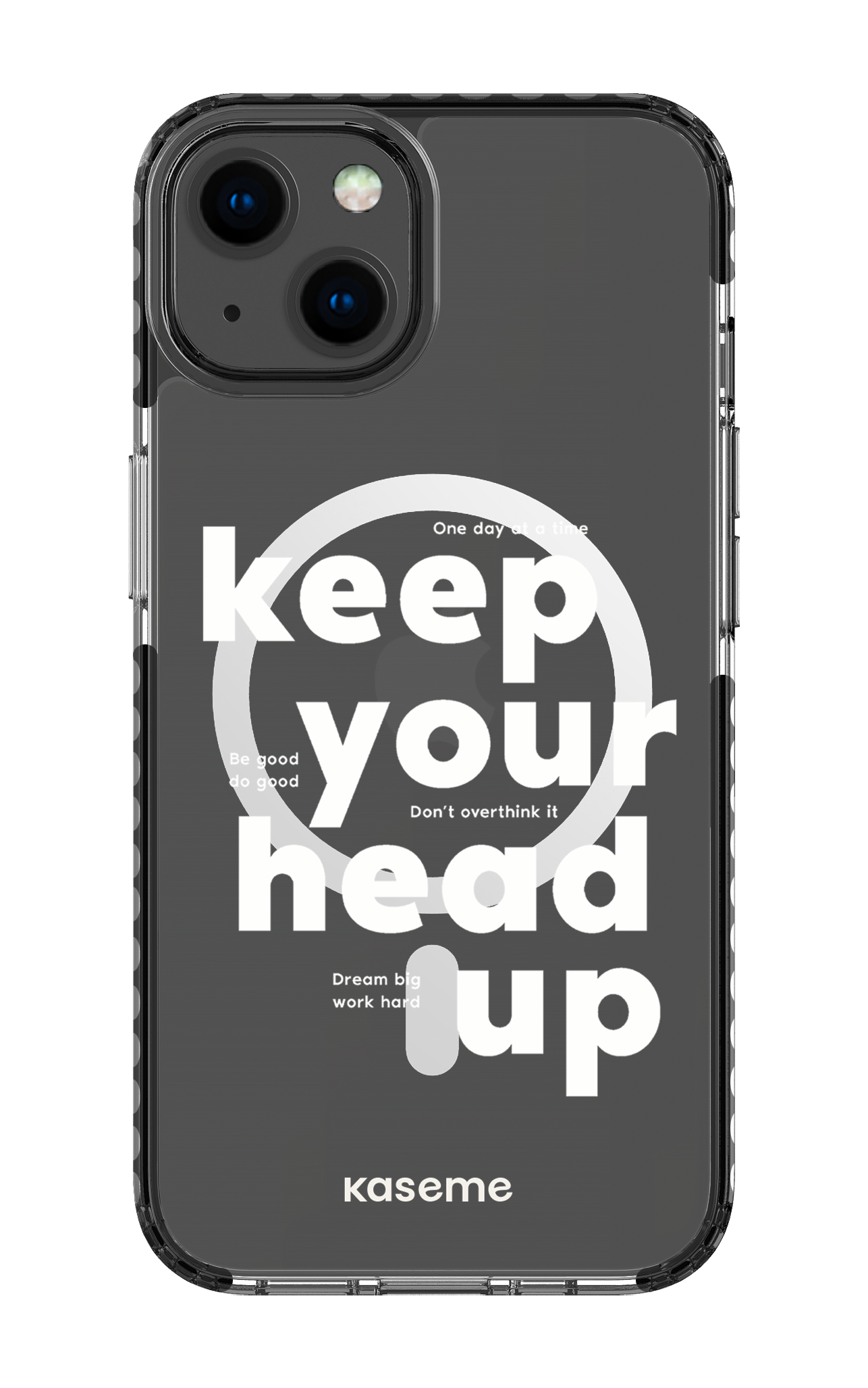 iPhone 13 Clear Case Magsafe - Black Mindset Clear Case -