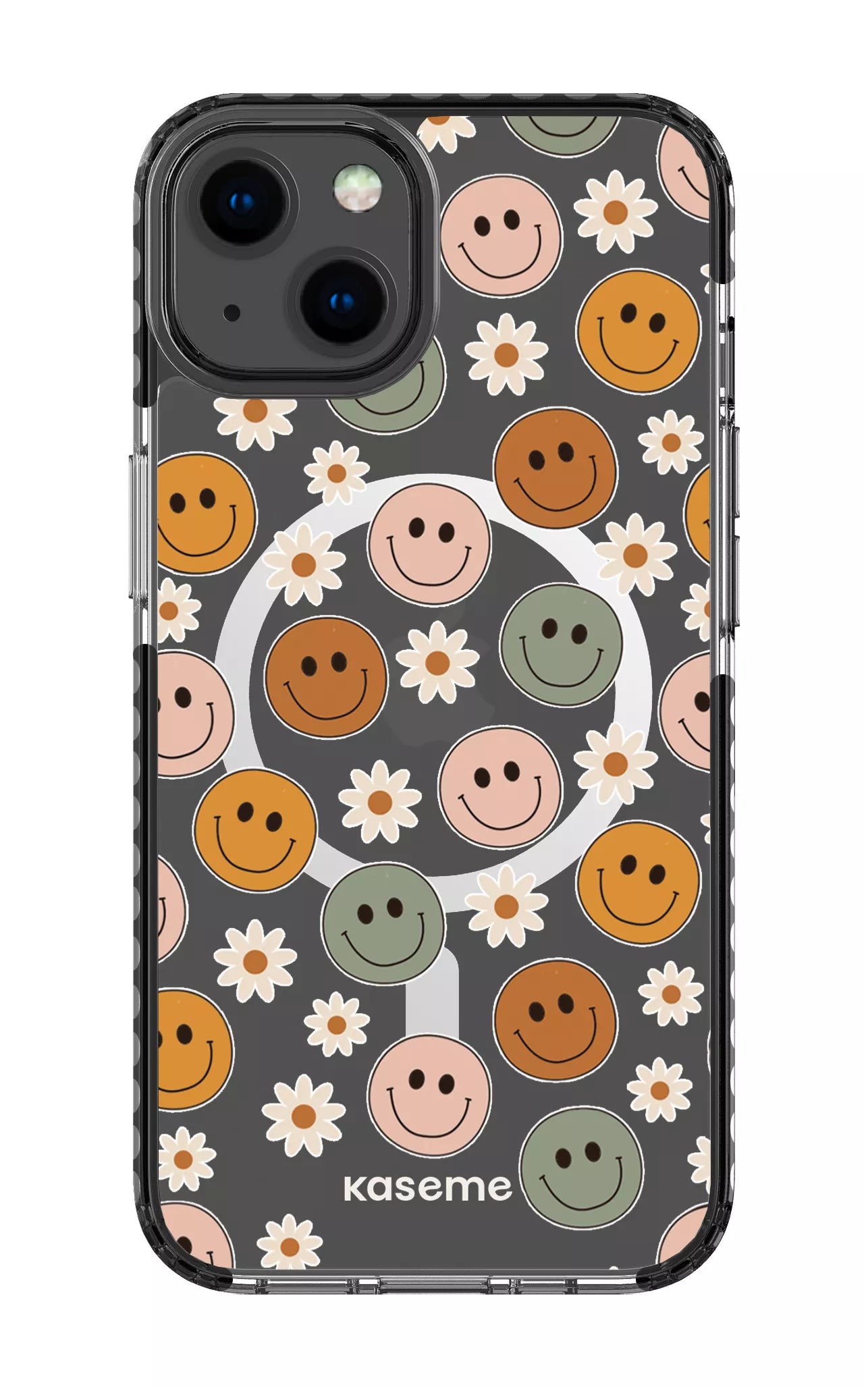 iPhone 13 Clear Case Magsafe - Black Smirk Clear Case -