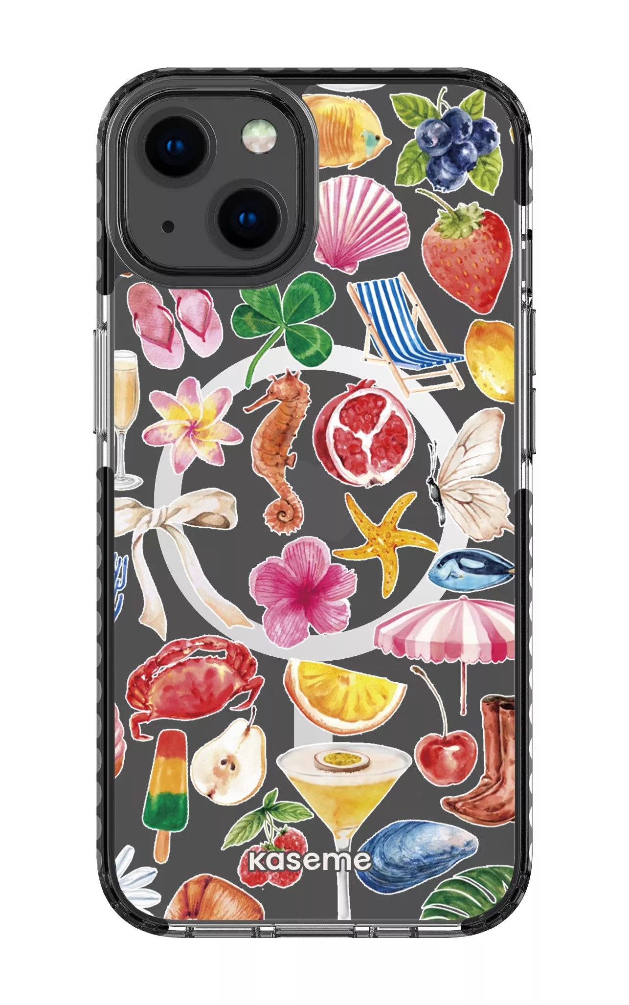 iPhone 13 Clear Case Magsafe - Black St-Tropez Clear Case -