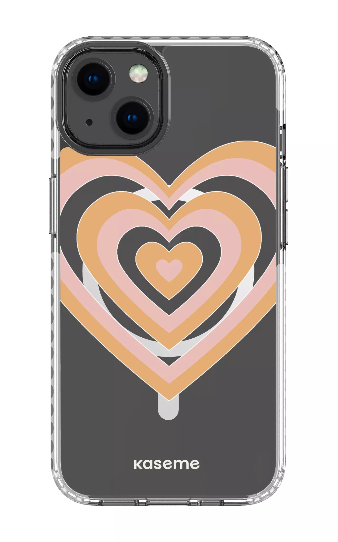 iPhone 13 Clear Case Magsafe - White Amor Clear Case -