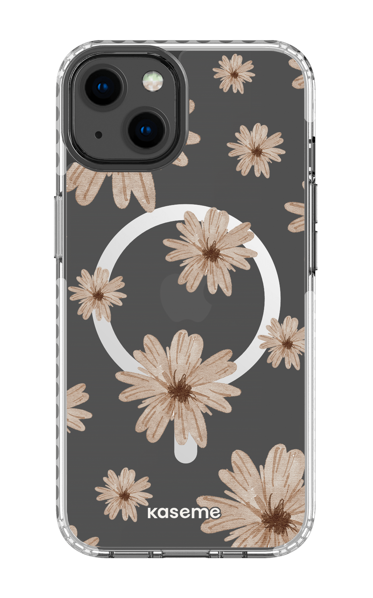 iPhone 13 Clear Case Magsafe - White Delicate Dreams Clear Case -