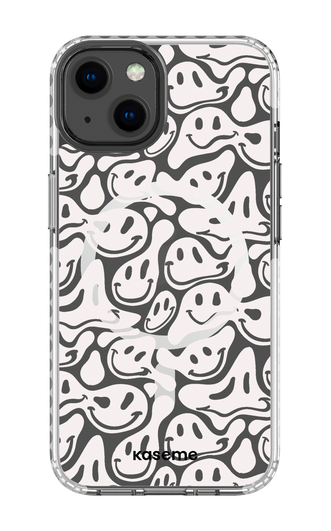 iPhone 13 Clear Case Magsafe - White Dystopia Clear Case -