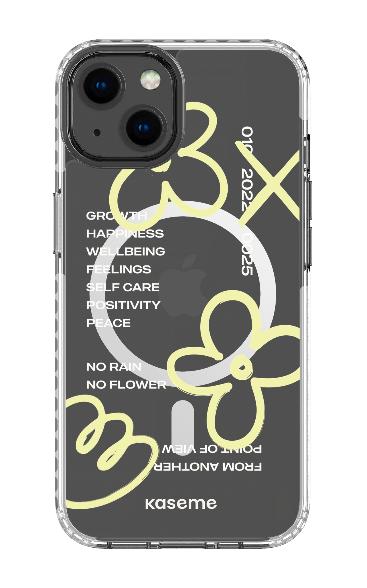 iPhone 13 Clear Case Magsafe - White Feelings clear case -