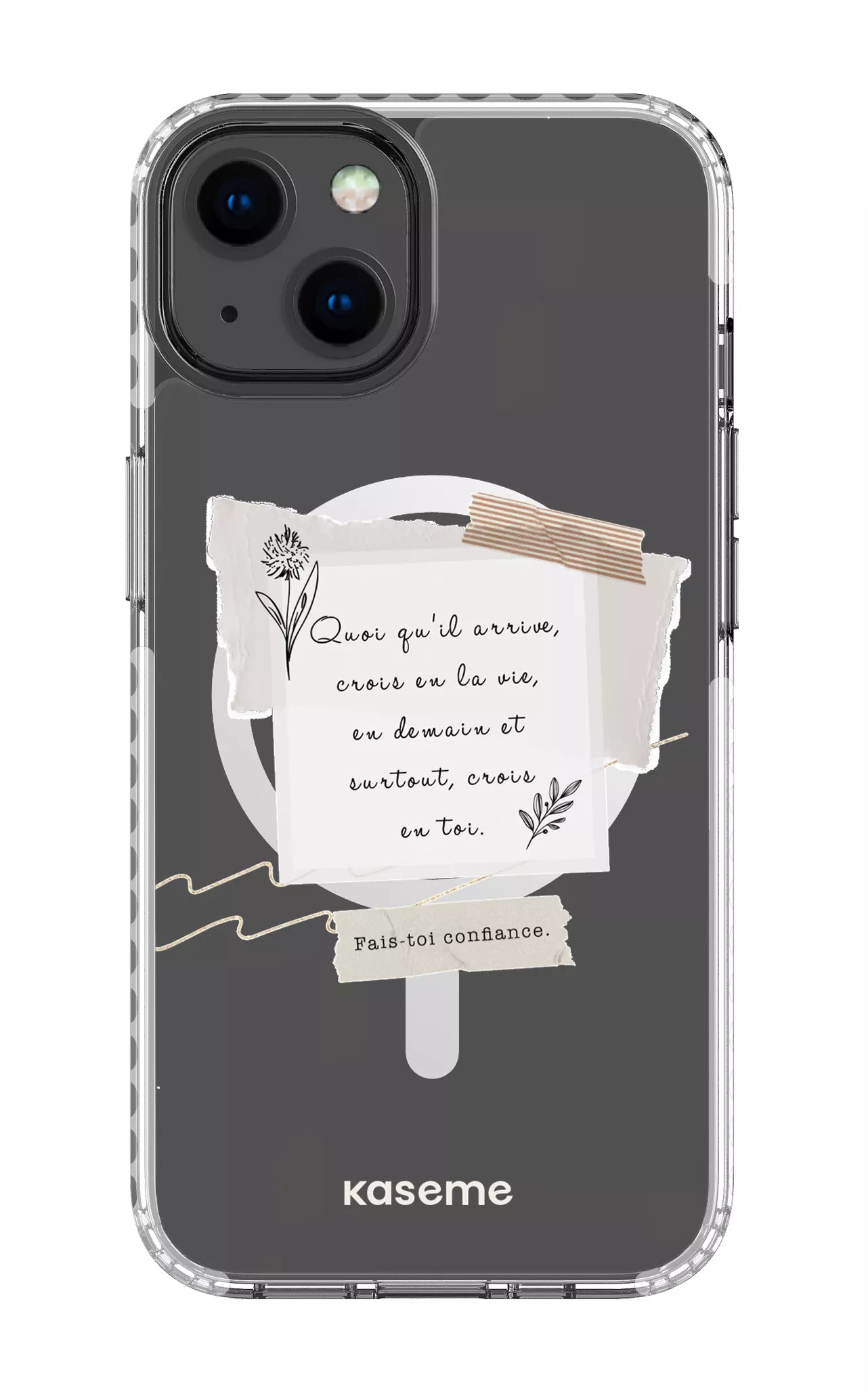 iPhone 13 Clear Case Magsafe - White Foi Clear Case -