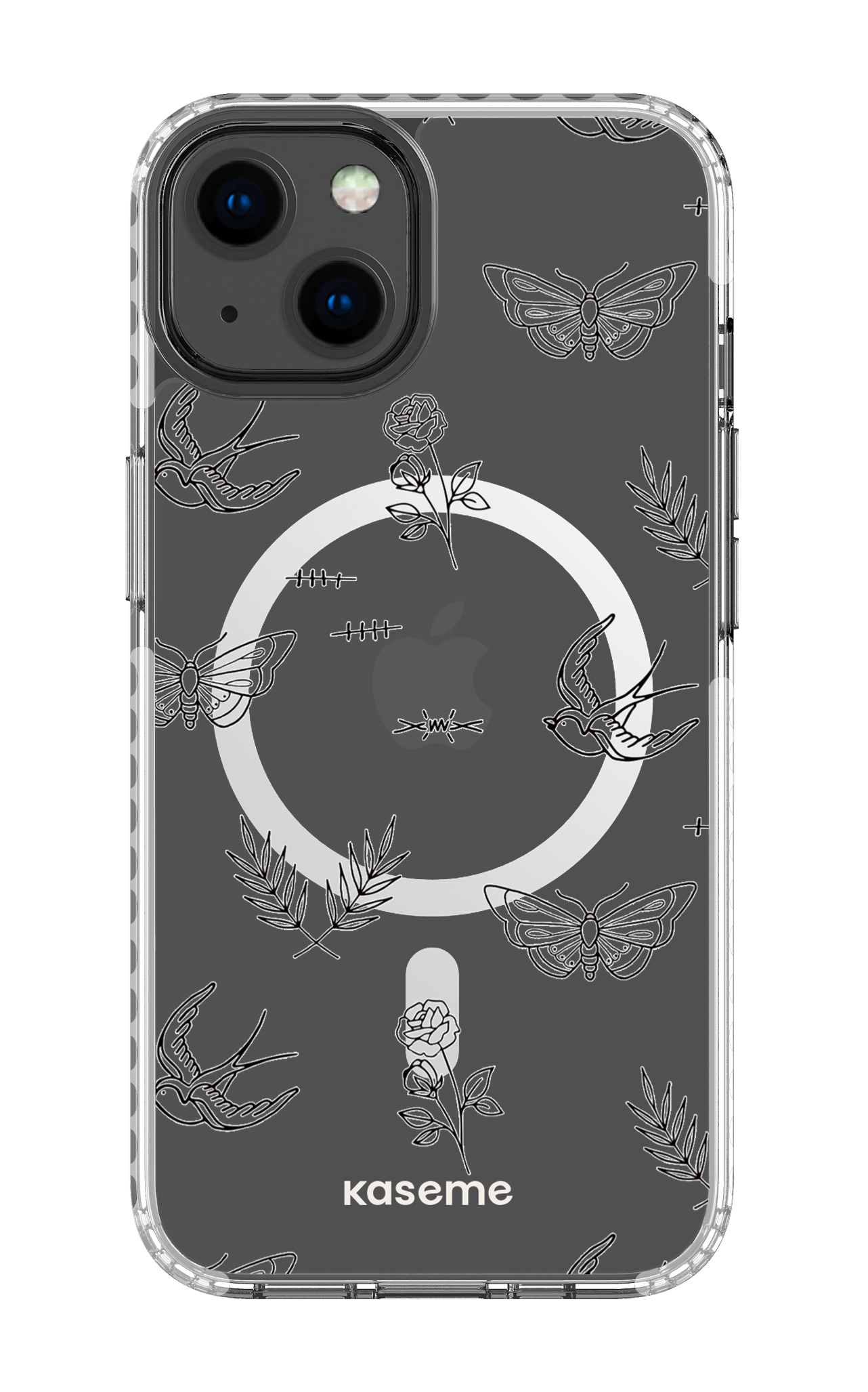 iPhone 13 Clear Case Magsafe - White Ink Clear Case -