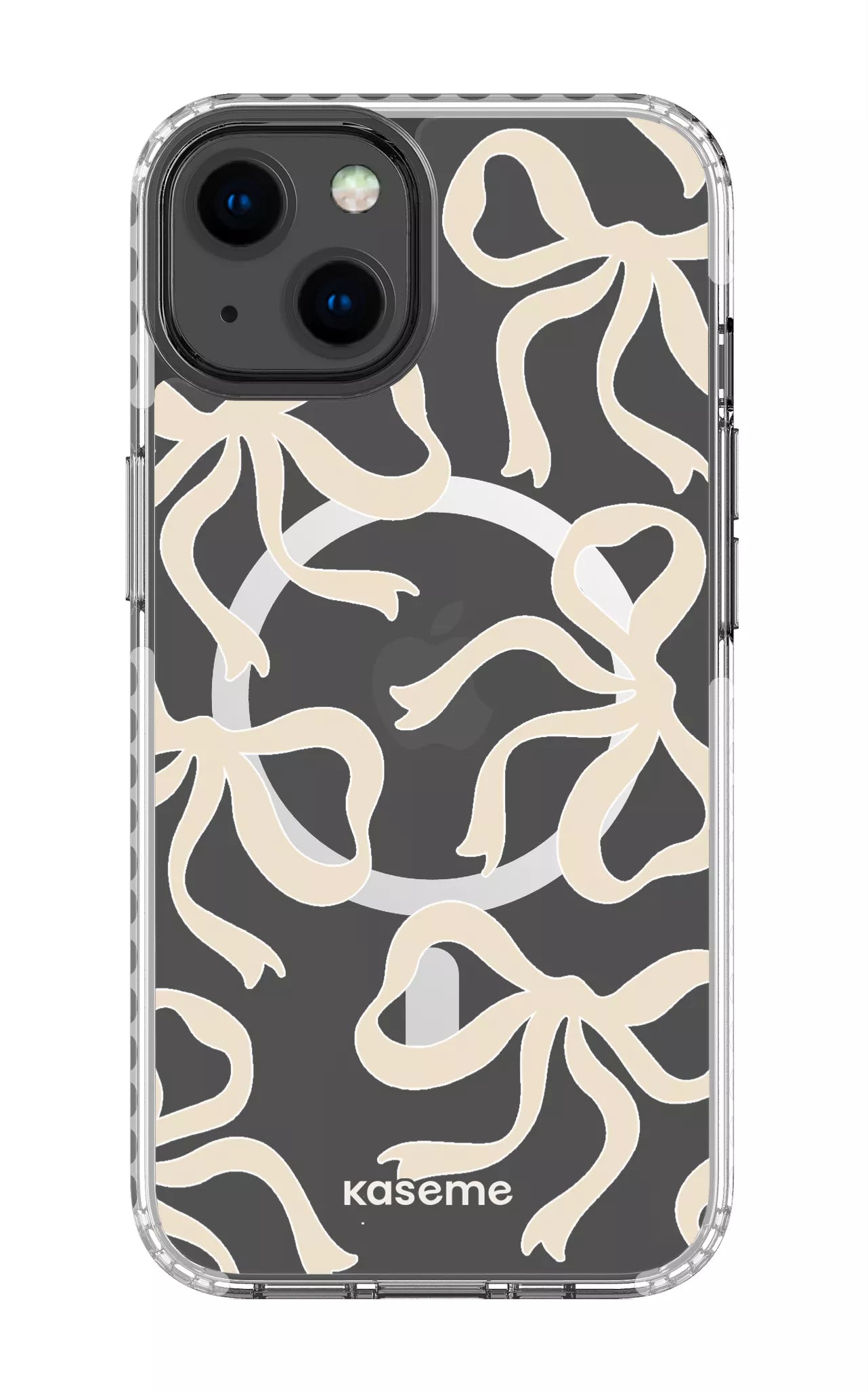 iPhone 13 Clear Case Magsafe - White Lace Clear Case -