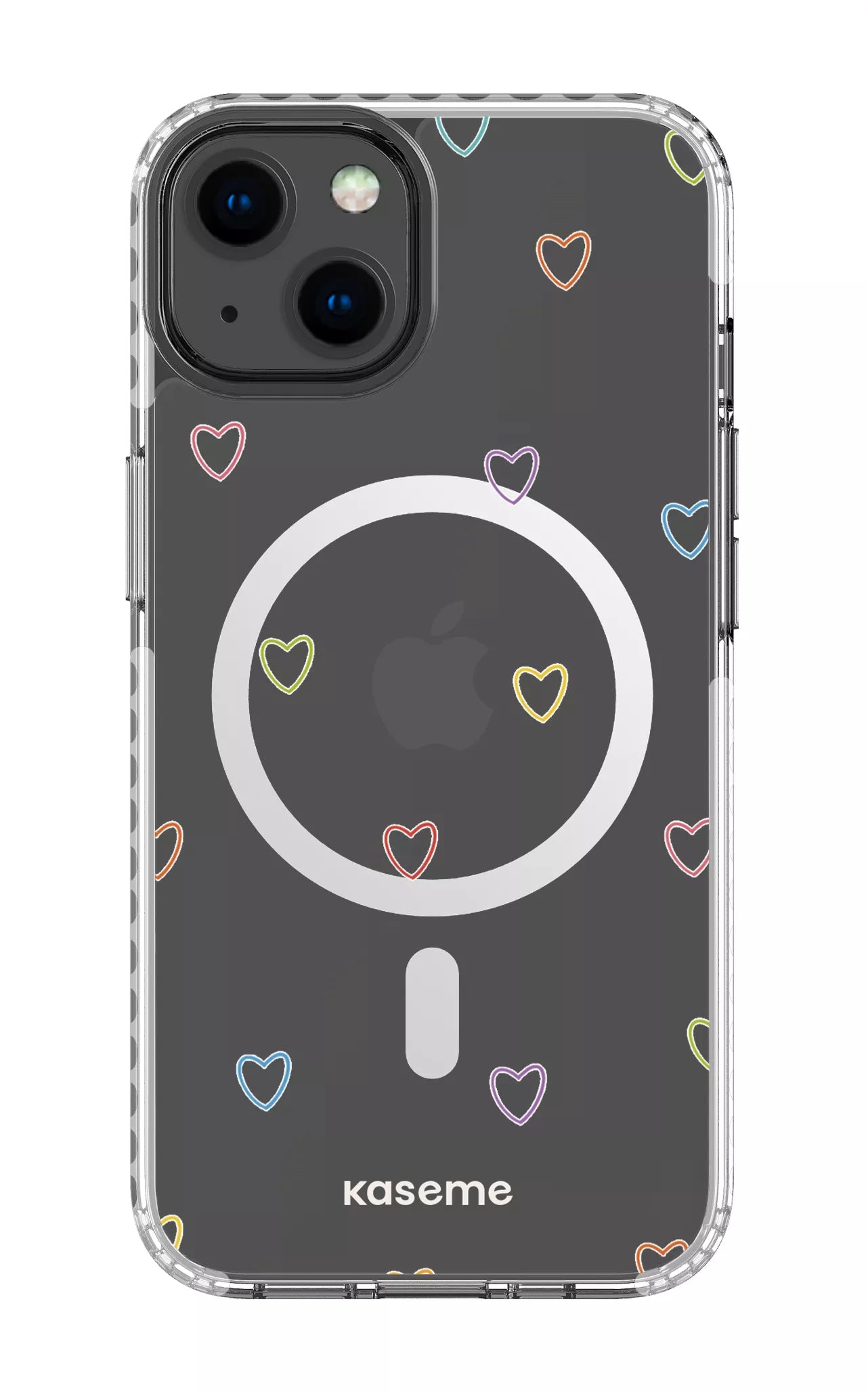 iPhone 13 Clear Case Magsafe - White Love Wins Clear Case -