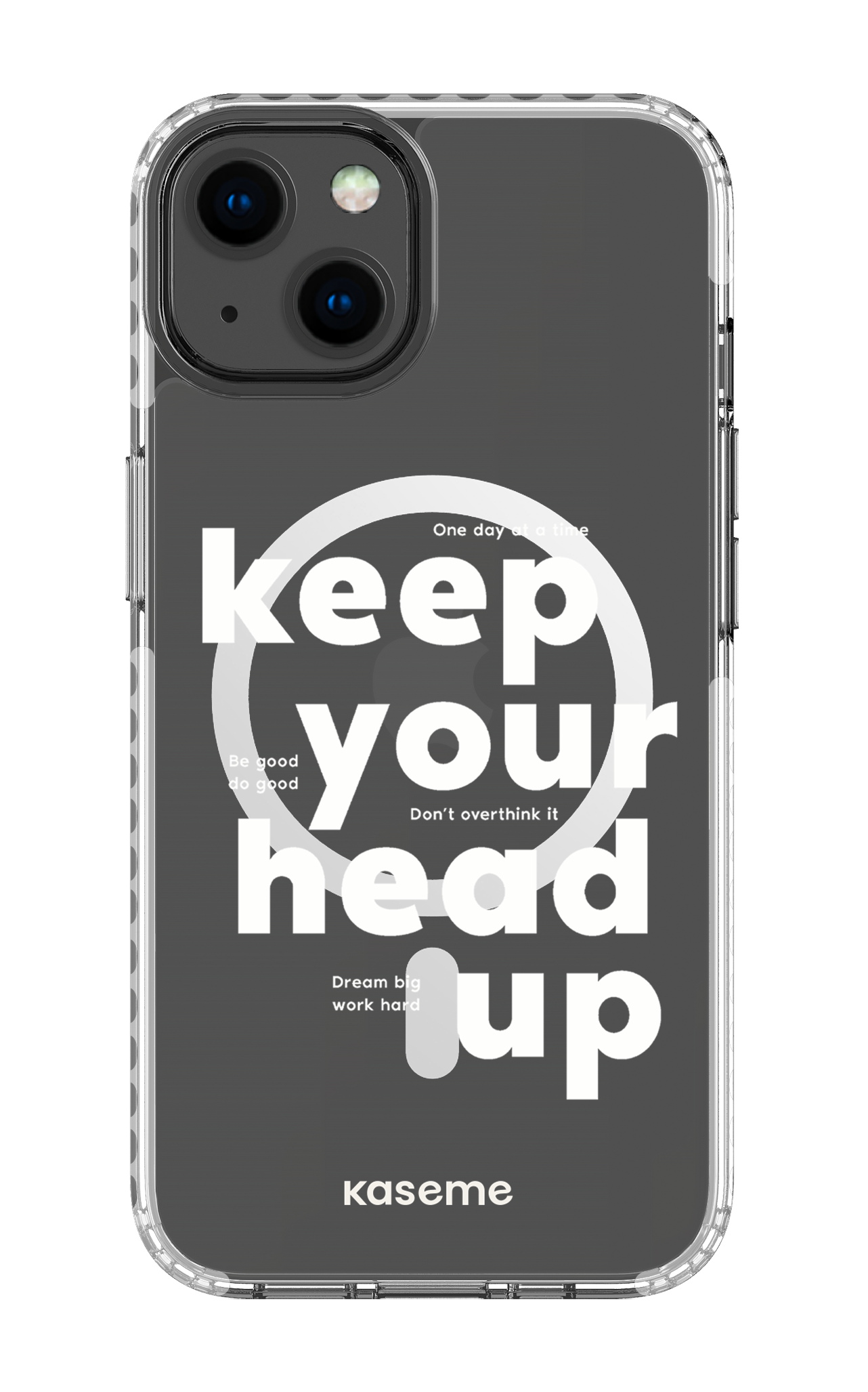iPhone 13 Clear Case Magsafe - White Mindset Clear Case -