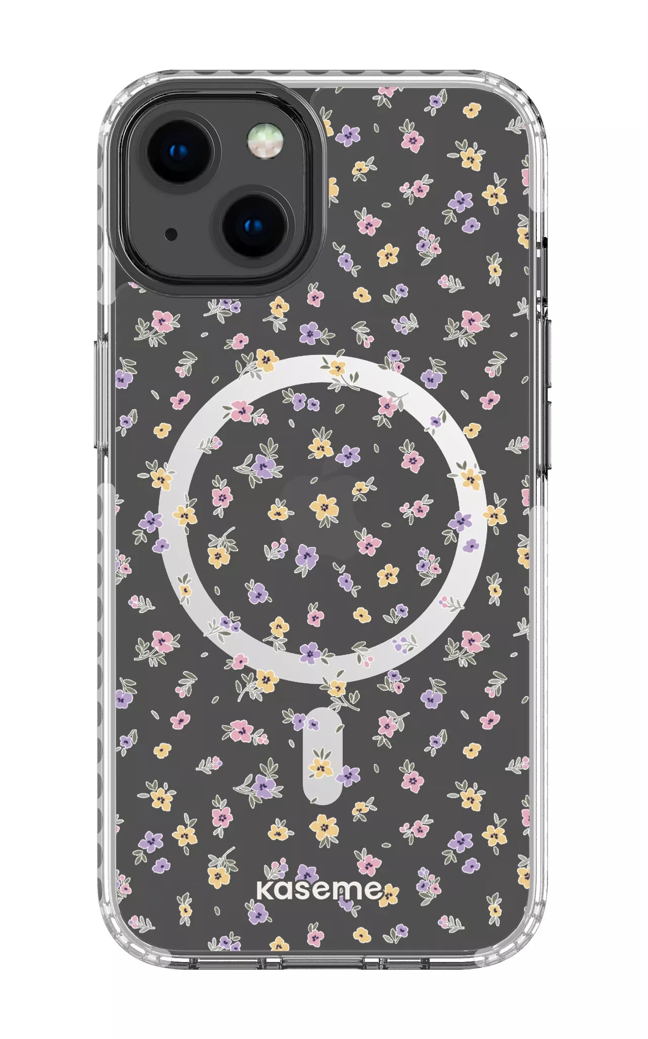 iPhone 13 Clear Case Magsafe - White Porcelain Blossom Clear Case -