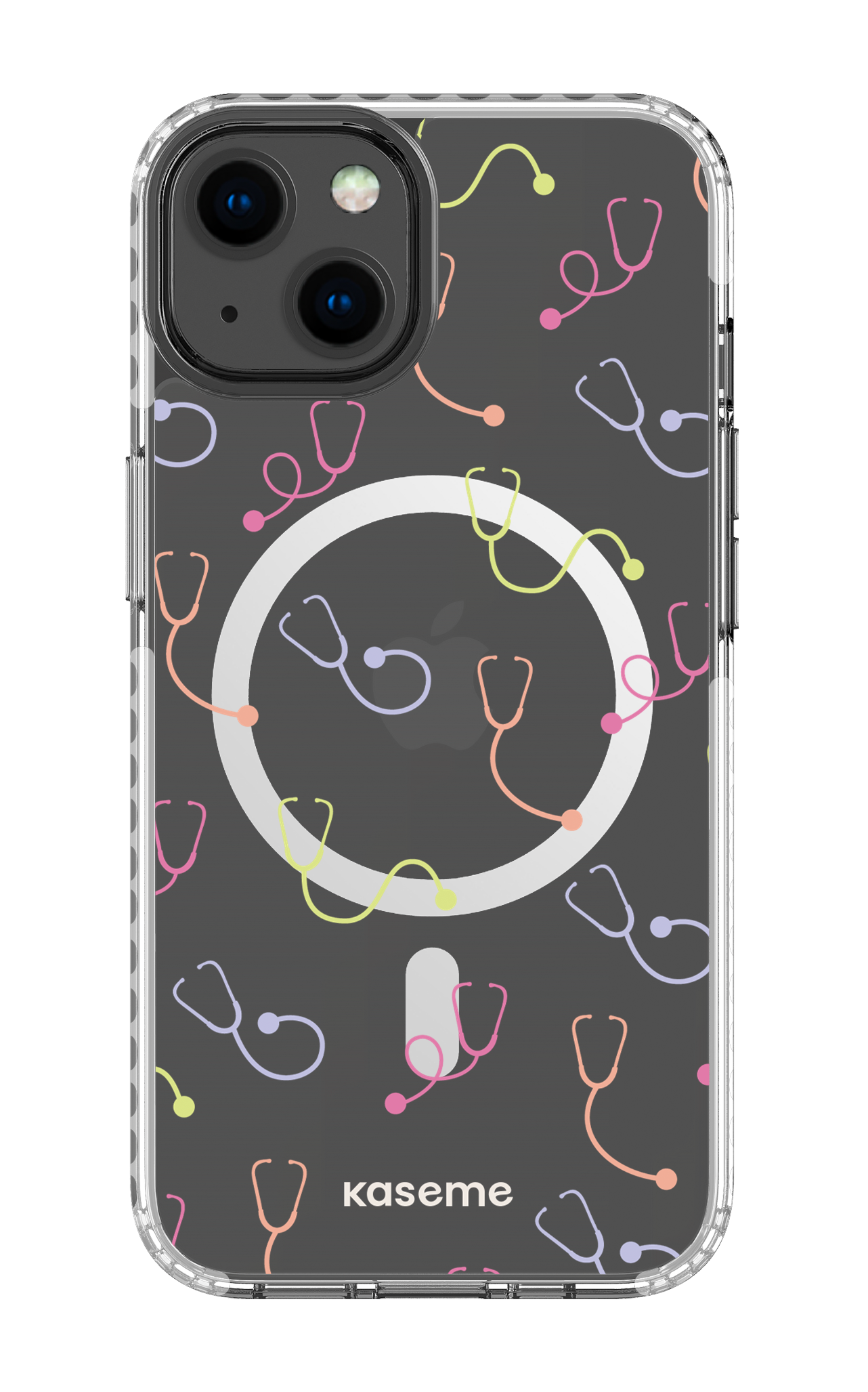 iPhone 13 Clear Case Magsafe - White Pulse Clear Case -