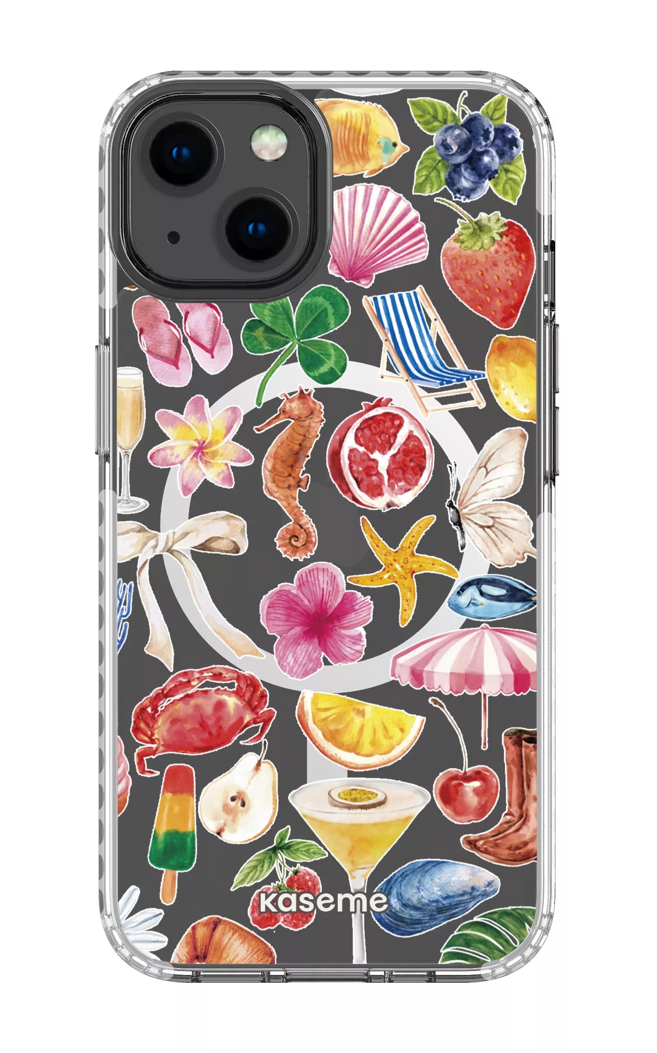 iPhone 13 Clear Case Magsafe - White St-Tropez Clear Case -