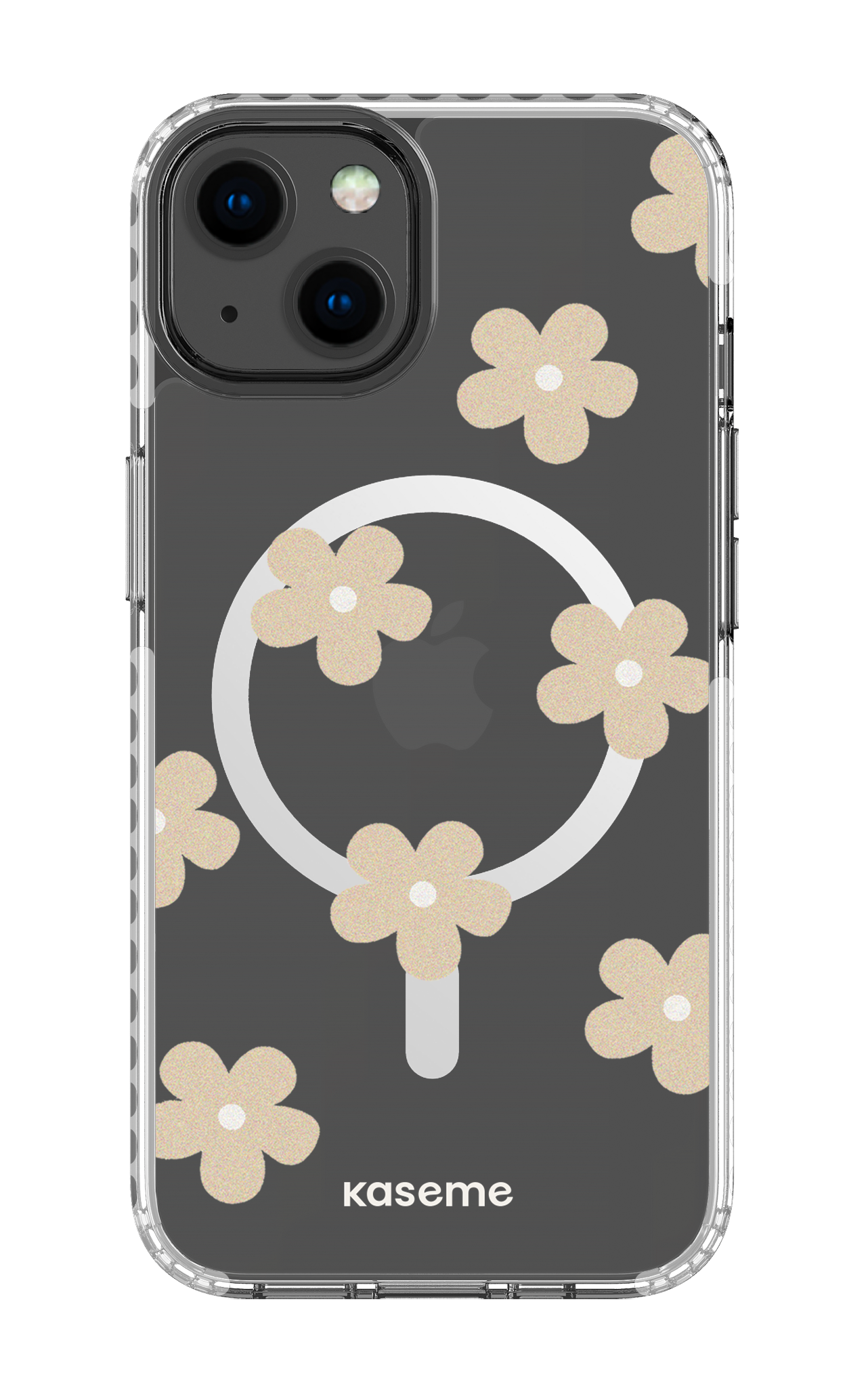 iPhone 13 Clear Case Magsafe - White Woodstock Beige Clear Case -
