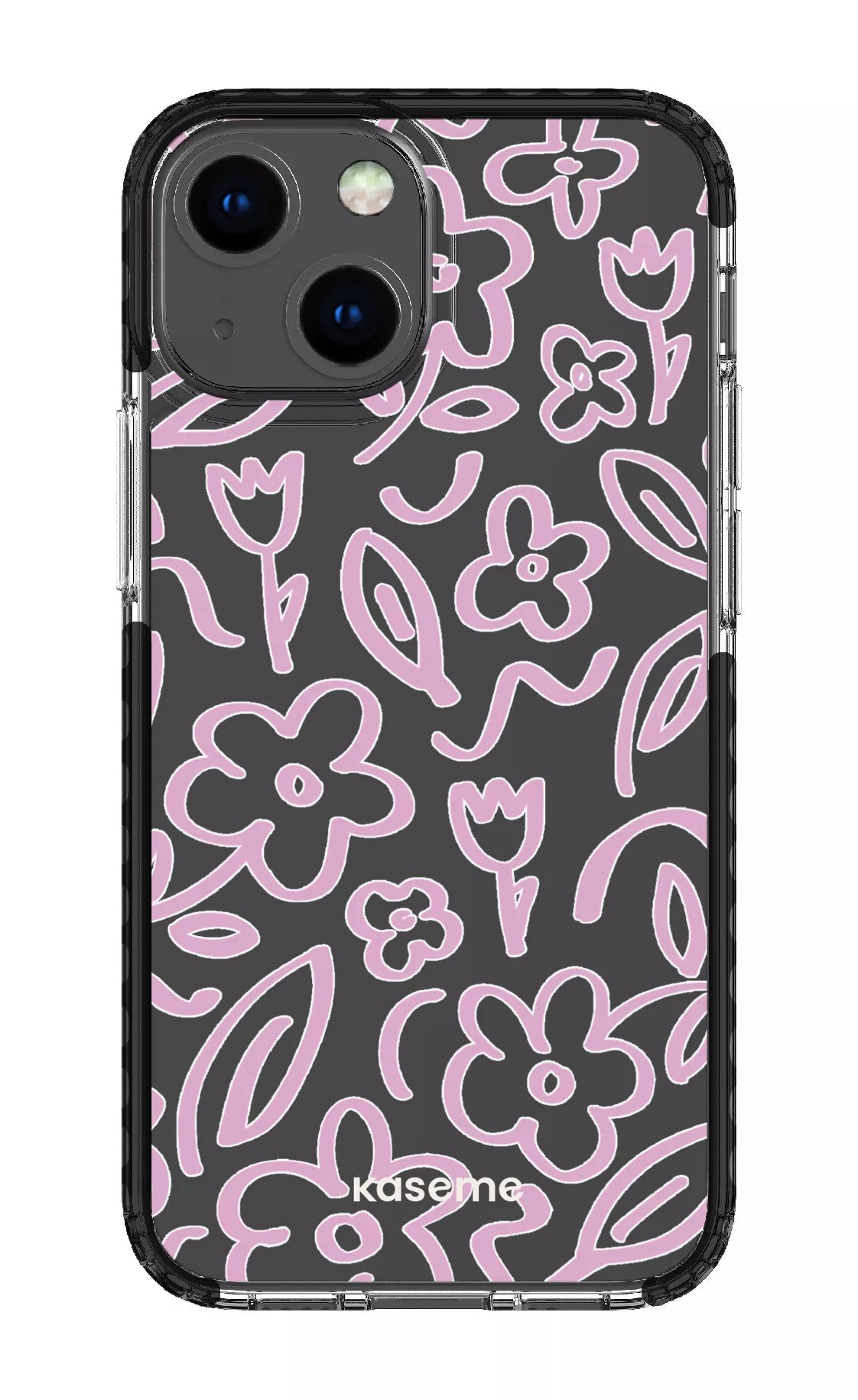 iPhone 13 Mini Clear Case - Black Brooklyn pink Clear Case -