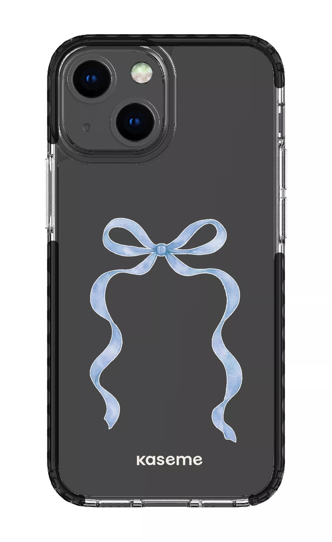 iPhone 13 Mini Clear Case - Black Celeste Blue Clear Case -