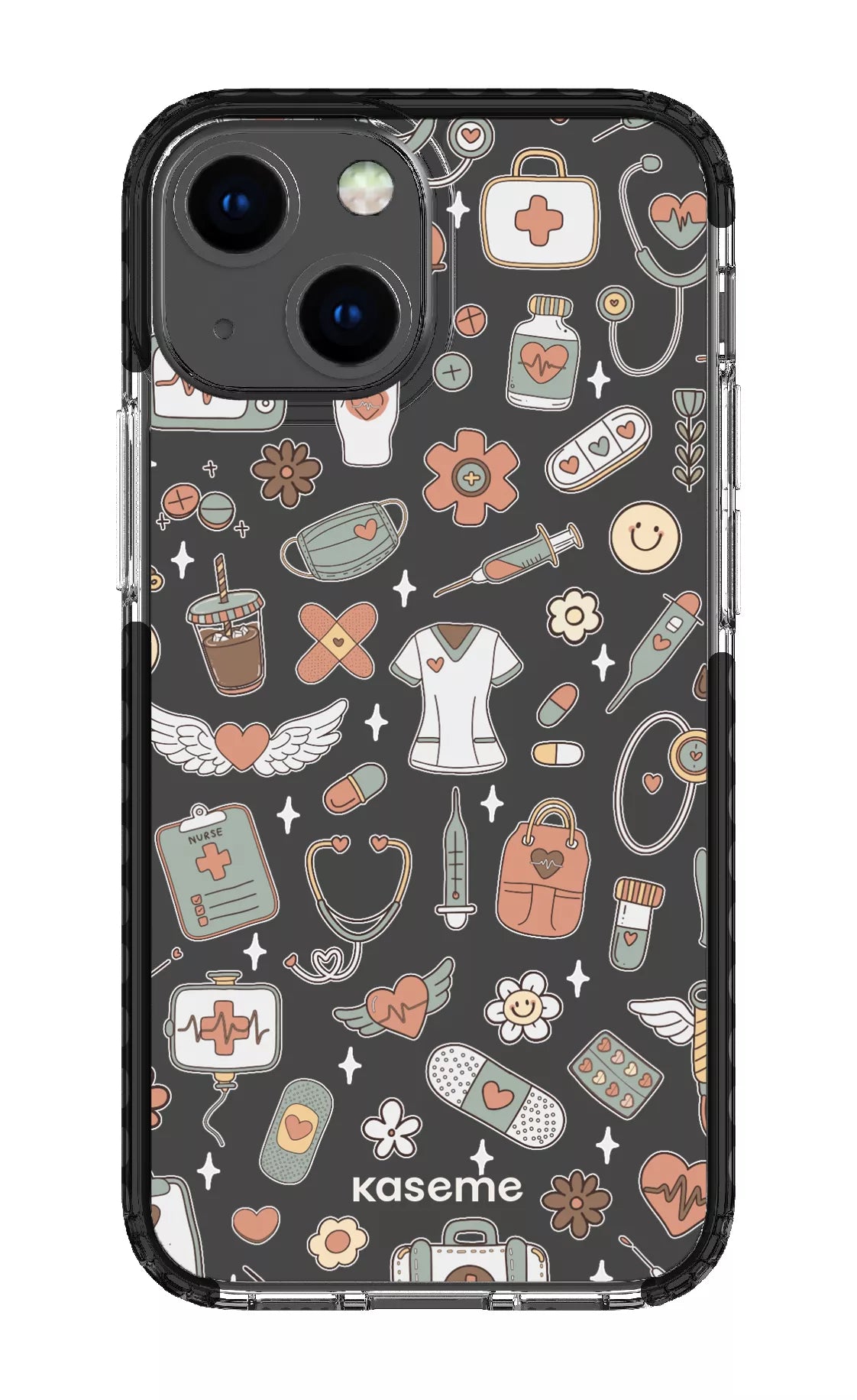 iPhone 13 Mini Clear Case - Black Code Clear Case -