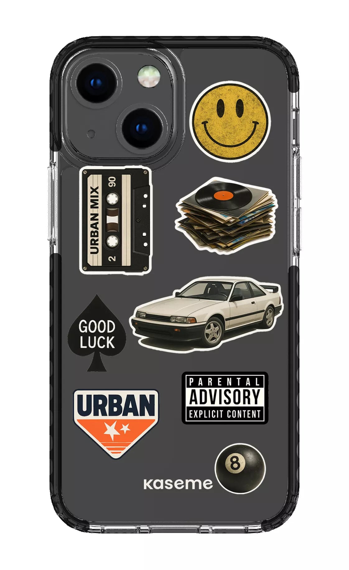 iPhone 13 Mini Clear Case - Black Downtown Clear Case -