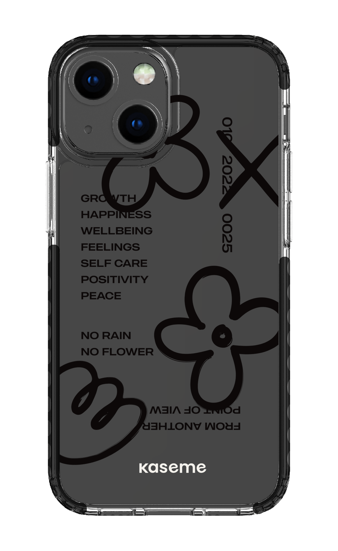iPhone 13 Mini Clear Case - Black Feelings black clear case -