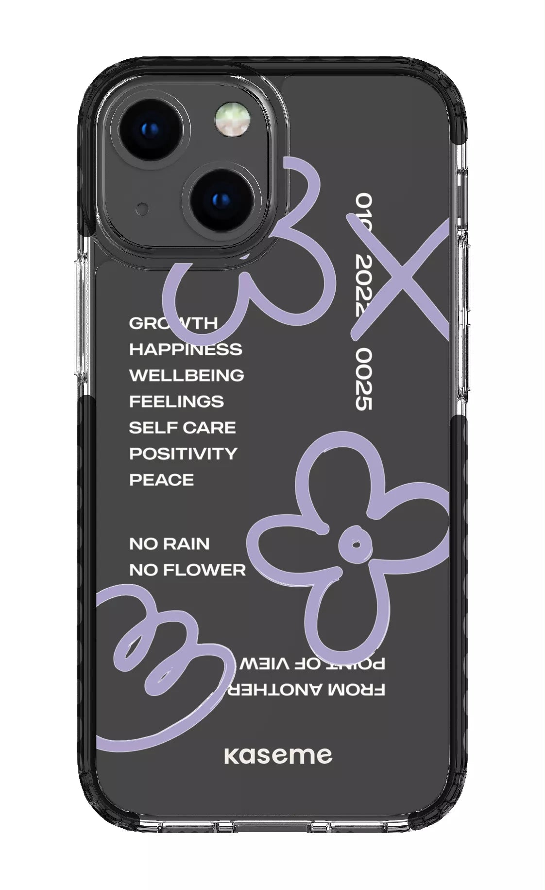 iPhone 13 Mini Clear Case - Black Feelings purple Clear Case -