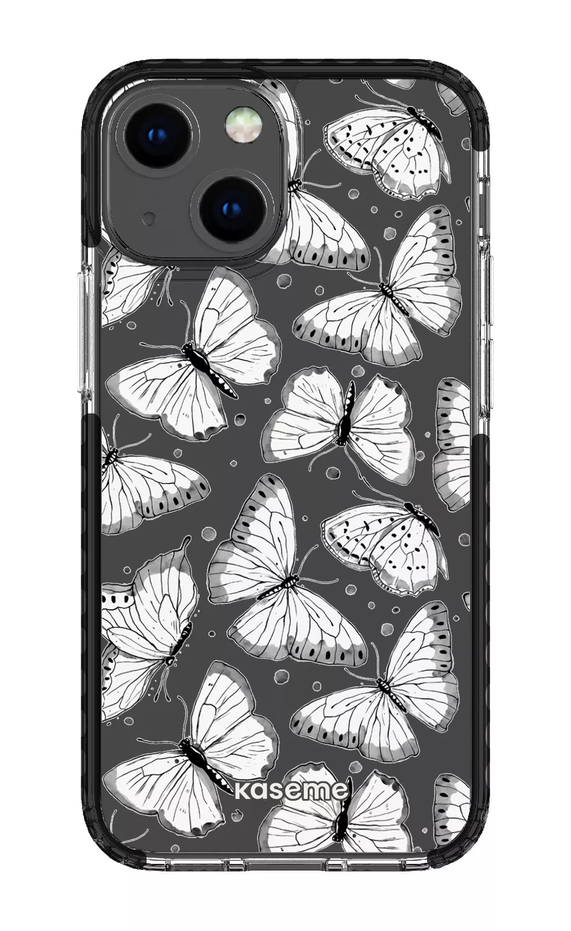 iPhone 13 Mini Clear Case - Black Float Clear Case -