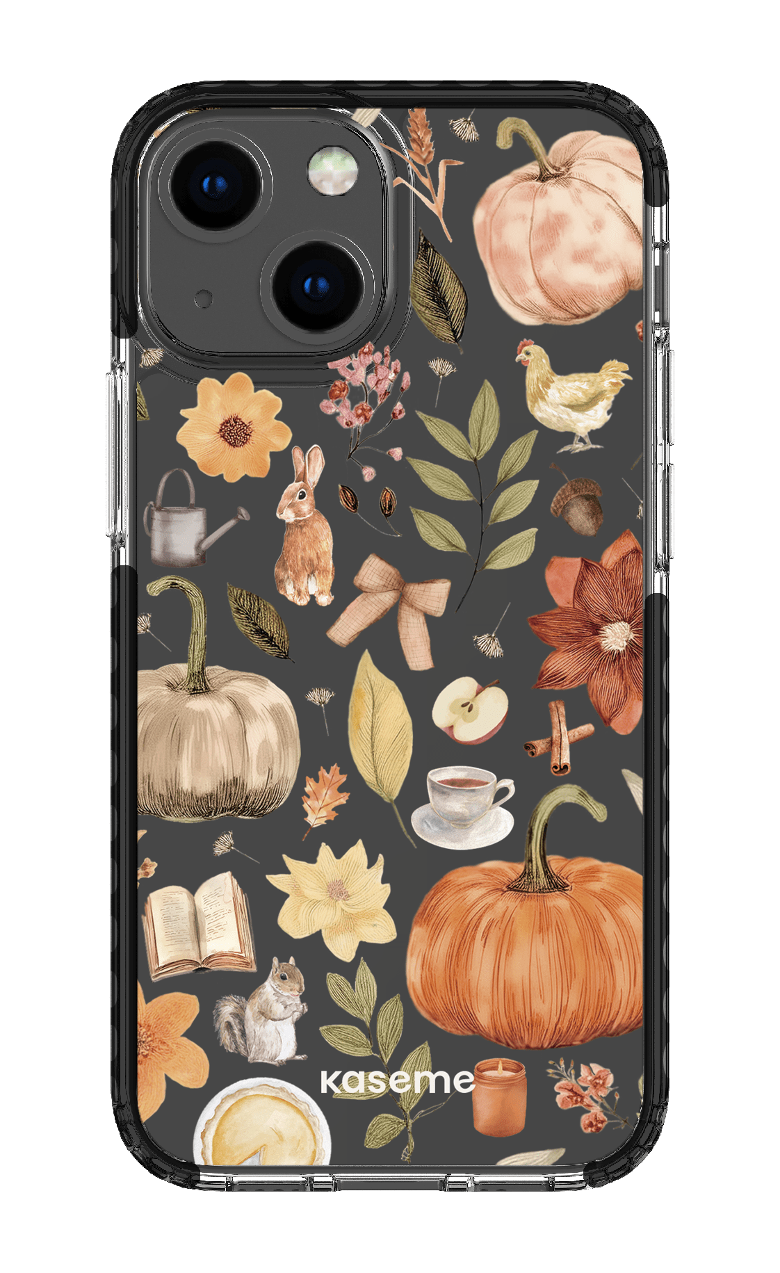 iPhone 13 Mini Clear Case - Black Harvest Hues Clear Case -