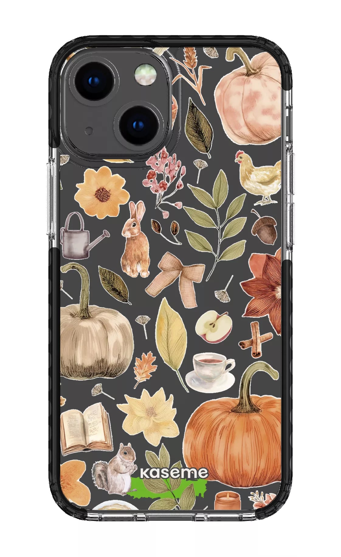 iPhone 13 Mini Clear Case - Black Harvest Hues Clear Case -