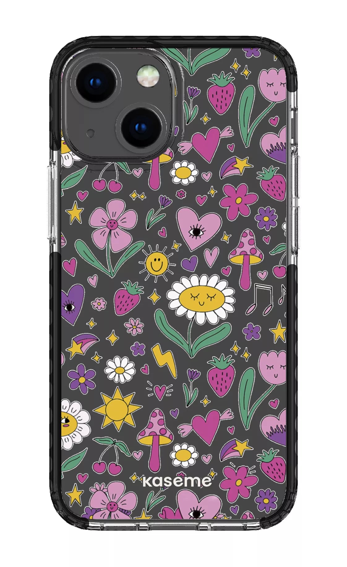 iPhone 13 Mini Clear Case - Black Hypnotize Clear Case -