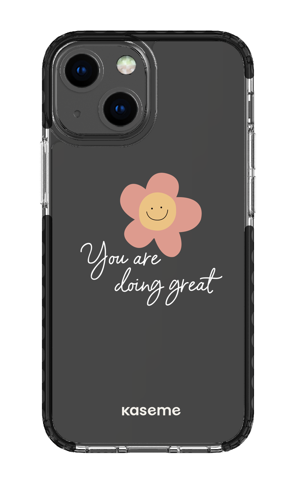 iPhone 13 Mini Clear Case - Black Keep going Clear Case -