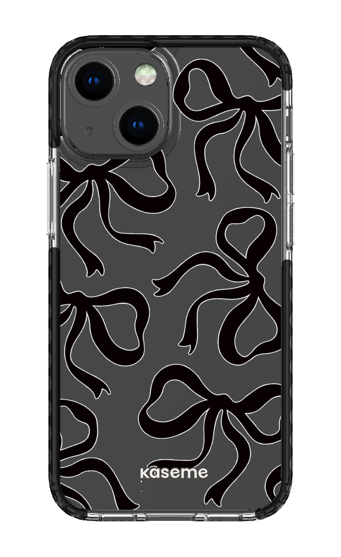 iPhone 13 Mini Clear Case - Black Lace Black Clear Case -