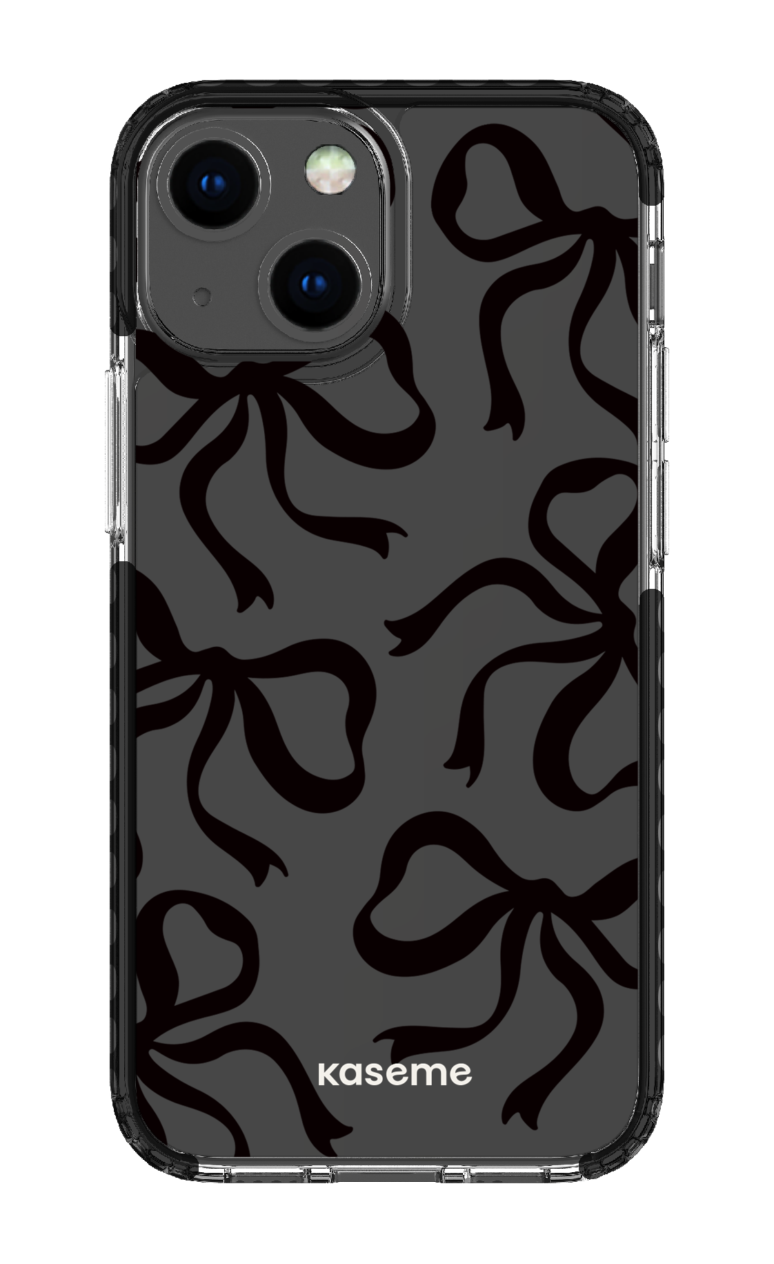 iPhone 13 Mini Clear Case - Black Lace Black Clear Case -
