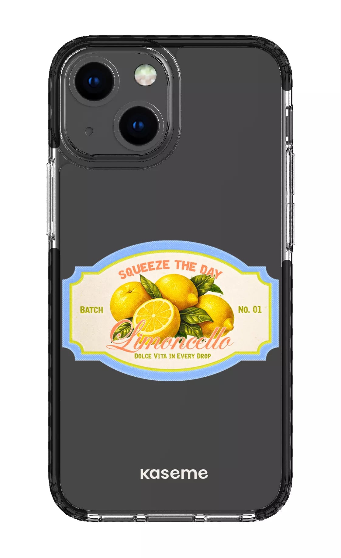 iPhone 13 Mini Clear Case - Black Limoncello Clear Case -
