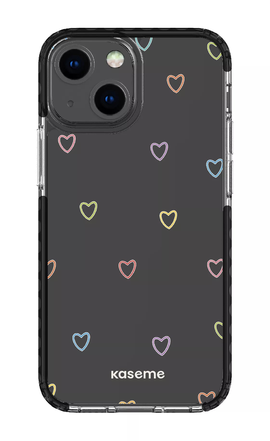 iPhone 13 Mini Clear Case - Black Love Wins Clear Case -