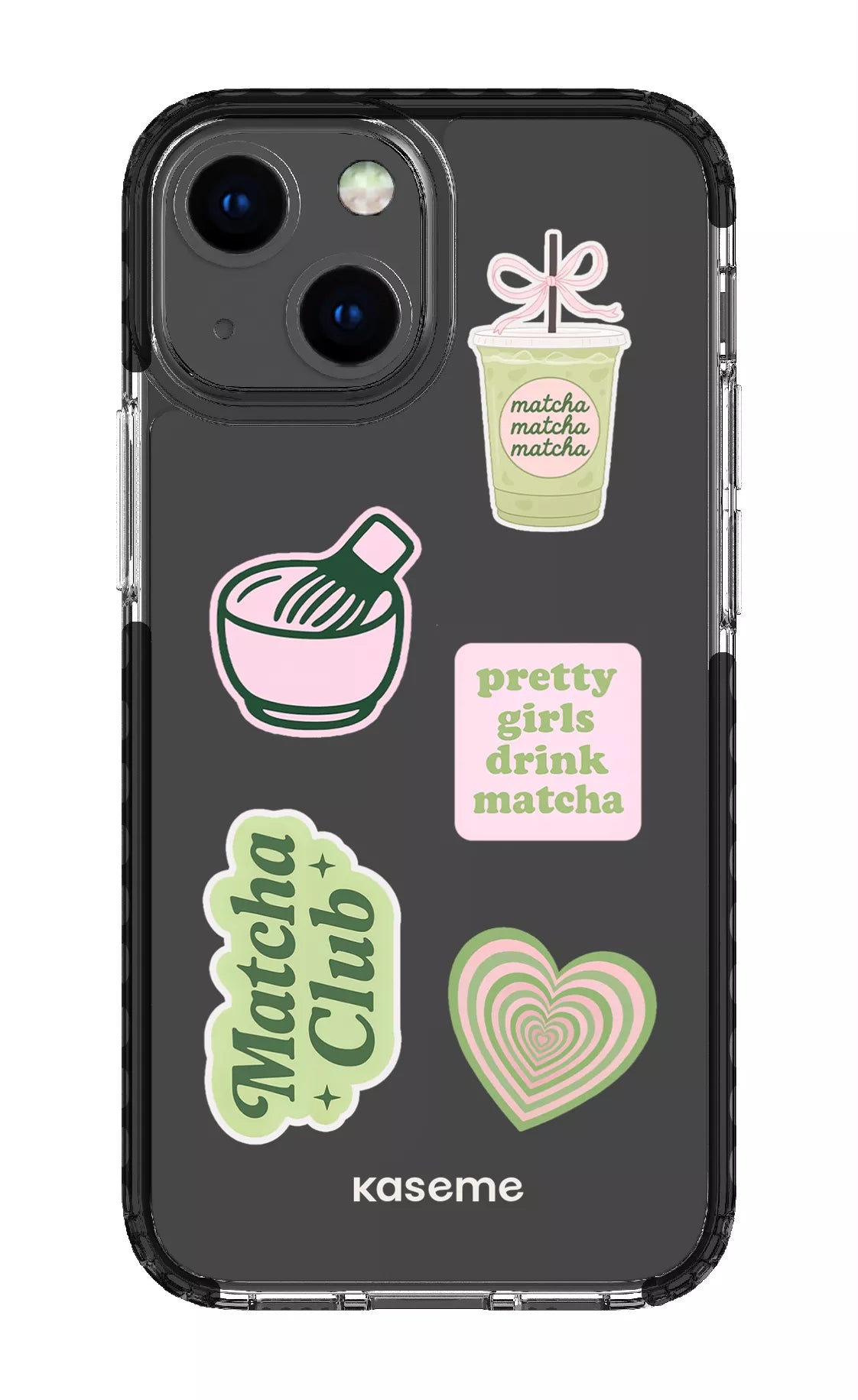 iPhone 13 Mini Clear Case - Black Matcha Clear Case -