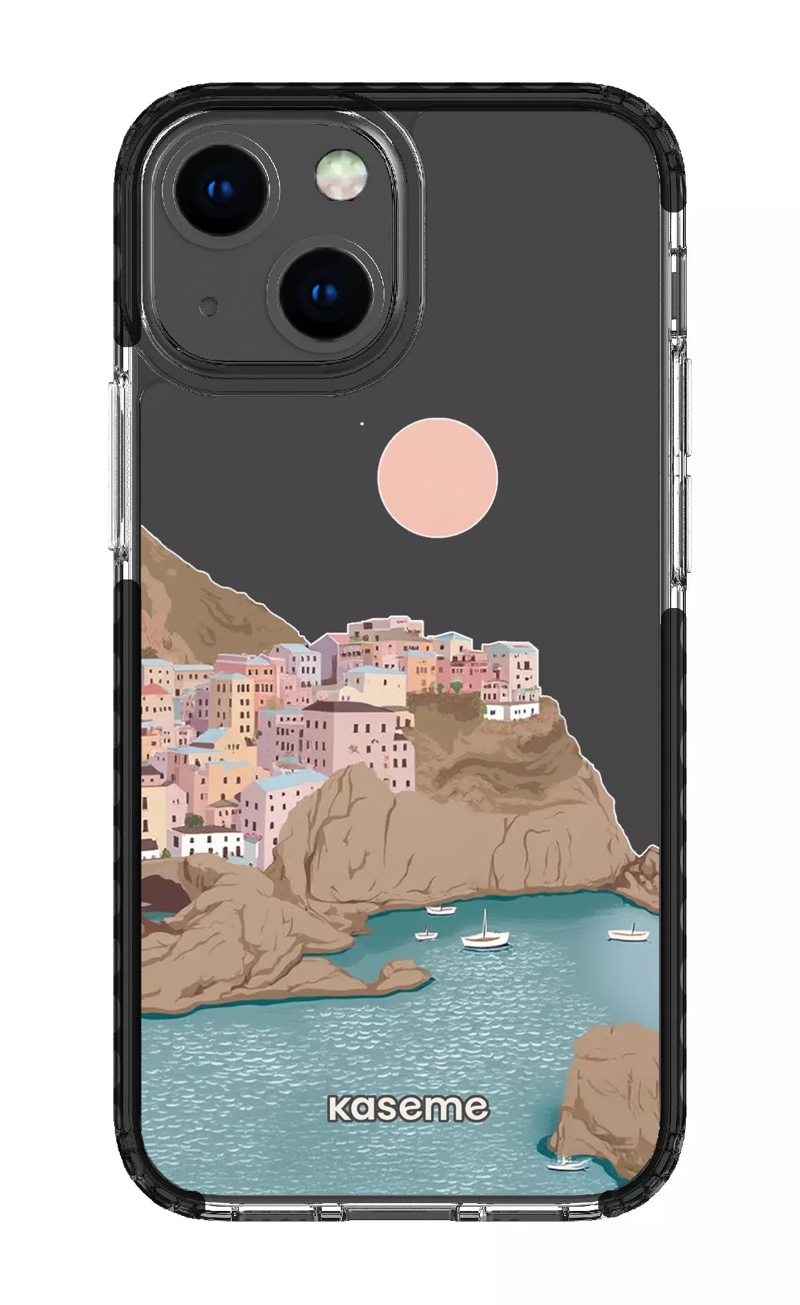 iPhone 13 Mini Clear Case - Black Mediterrana Clear Case -