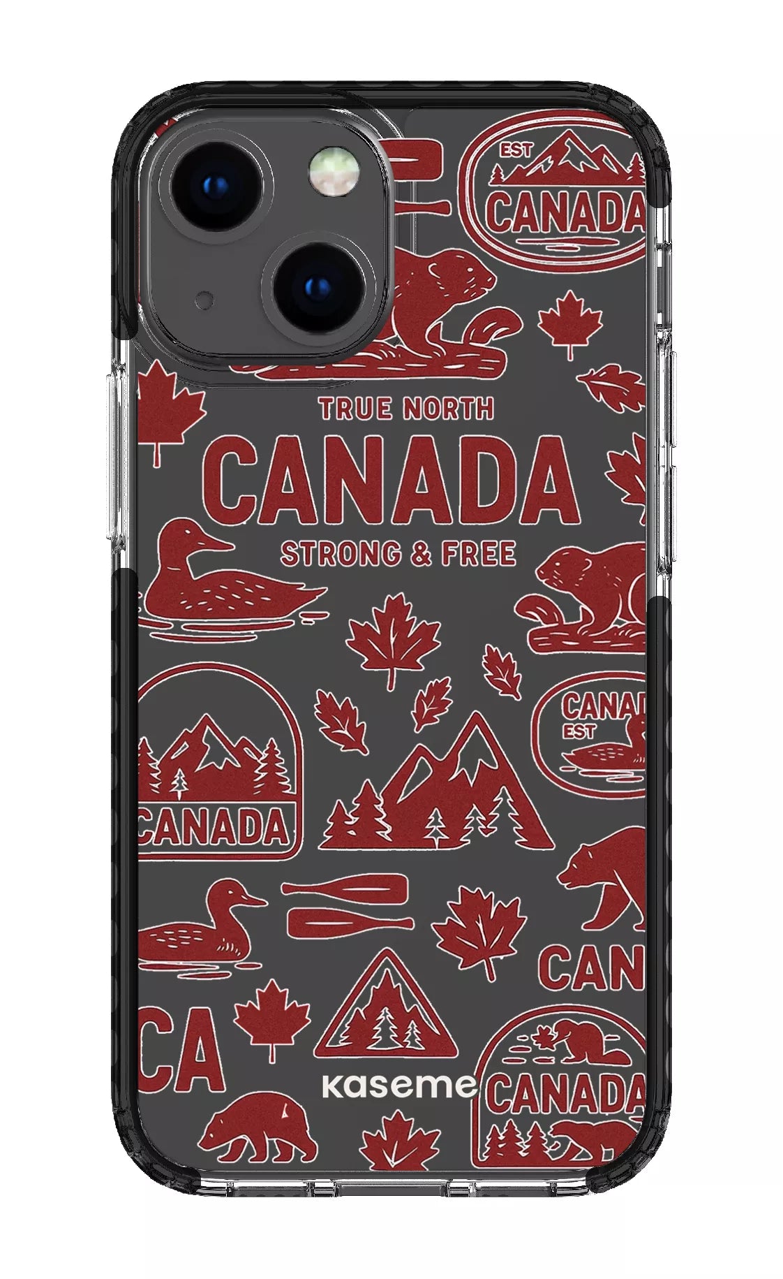 iPhone 13 Mini Clear Case - Black Oh Canada Clear Case -