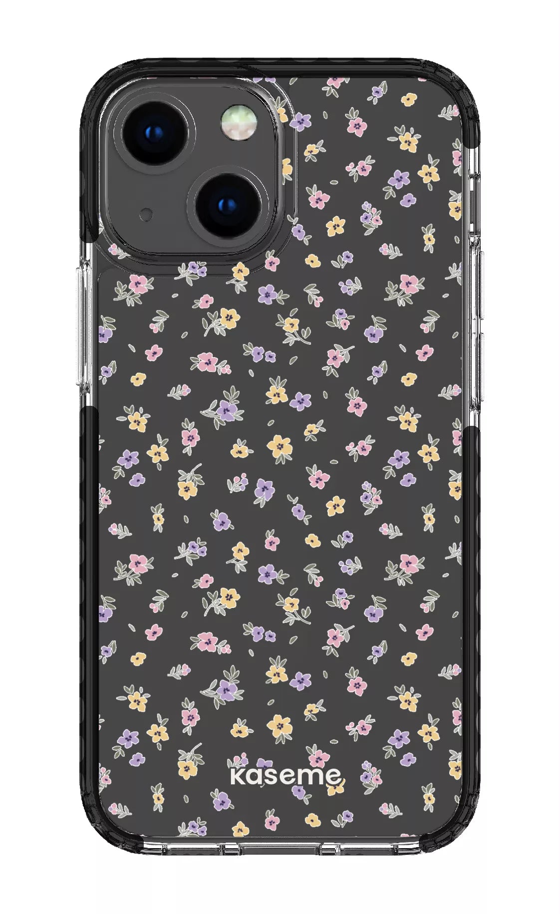 iPhone 13 Mini Clear Case - Black Porcelain Blossom Clear Case -