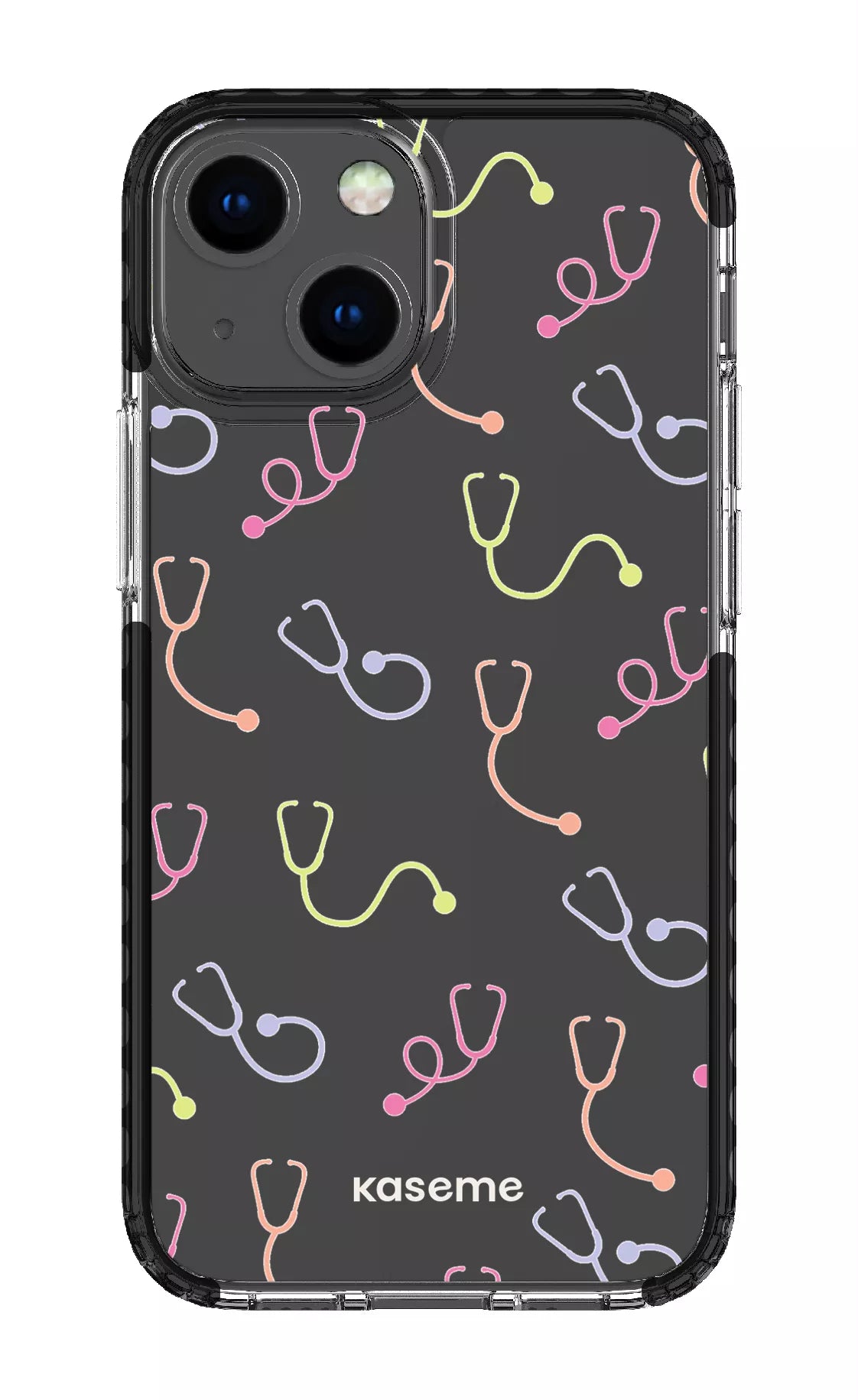 iPhone 13 Mini Clear Case - Black Pulse Clear Case -