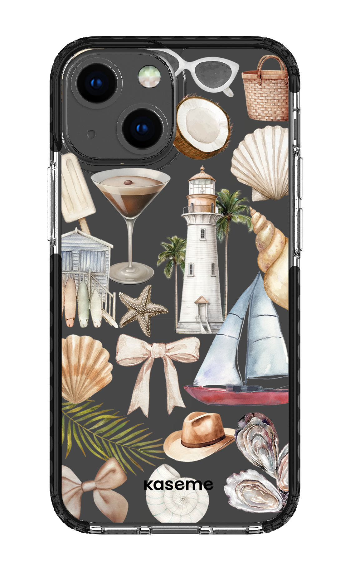 iPhone 13 Mini Clear Case - Black Riviera Clear Case -