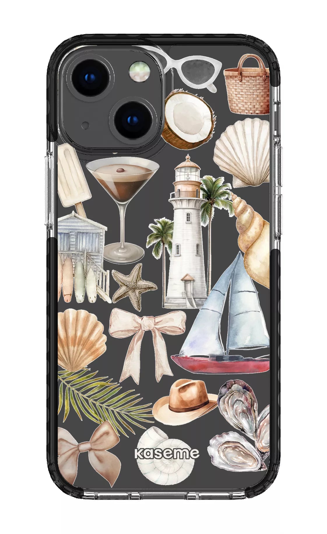 iPhone 13 Mini Clear Case - Black Riviera Clear Case -