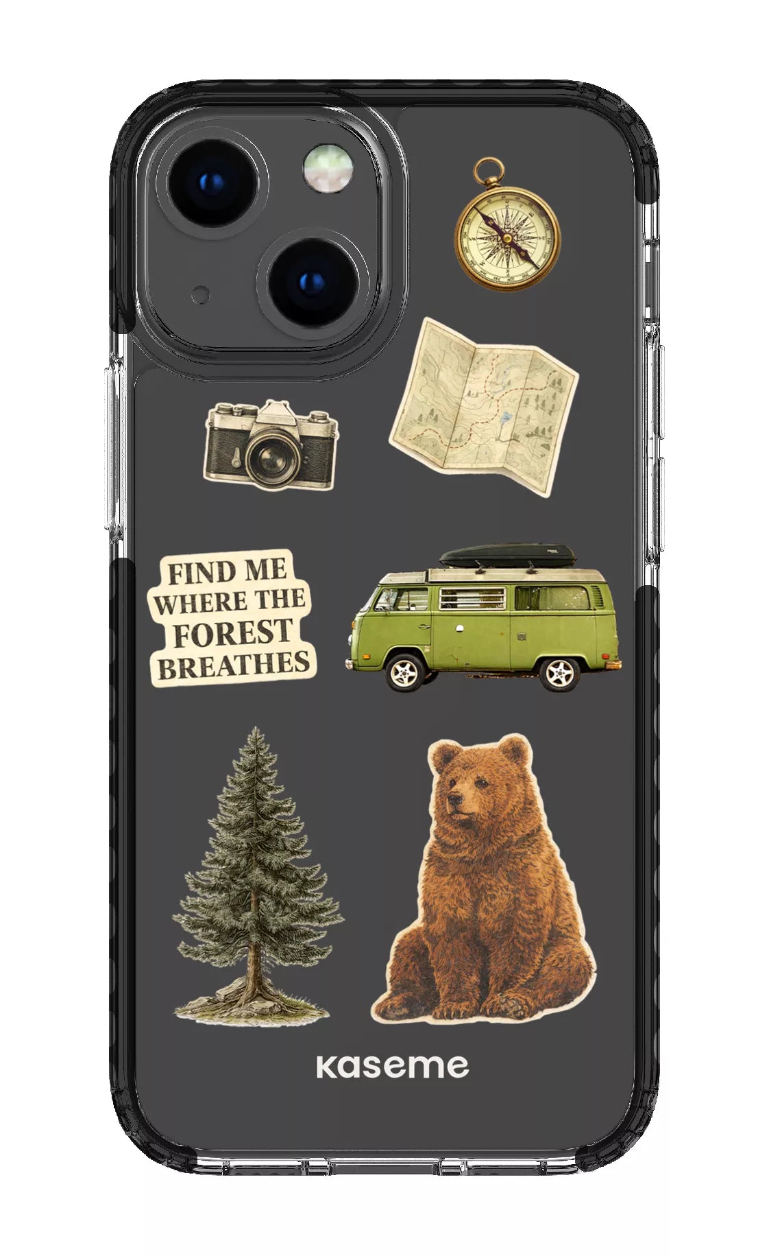 iPhone 13 Mini Clear Case - Black Roamer Clear Case -
