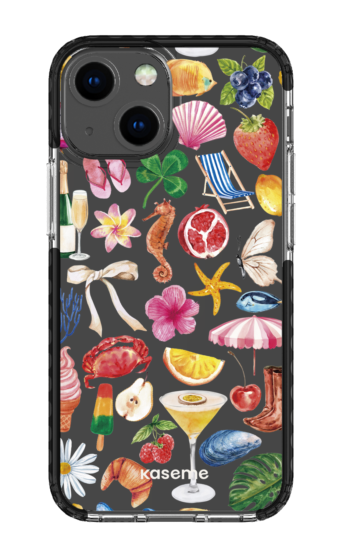 iPhone 13 Mini Clear Case - Black St-Tropez Clear Case -