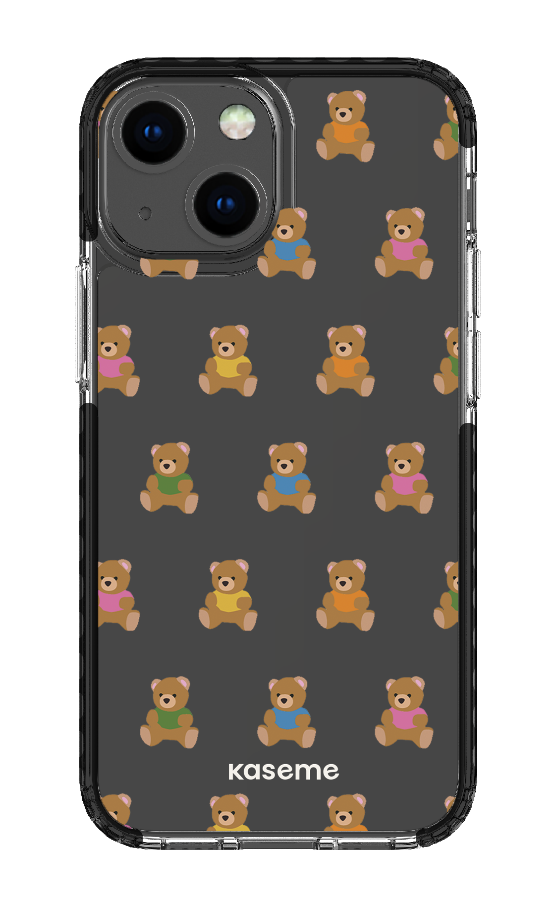 iPhone 13 Mini Clear Case - Black Teddy Clear Case -