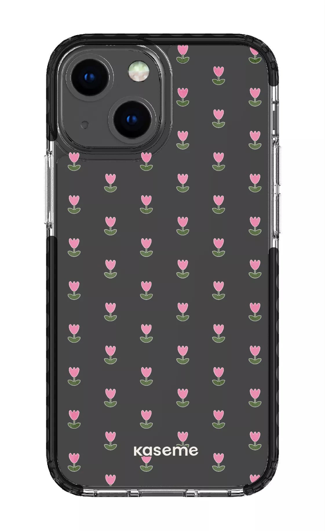 iPhone 13 Mini Clear Case - Black Triumph Pink Clear Case -