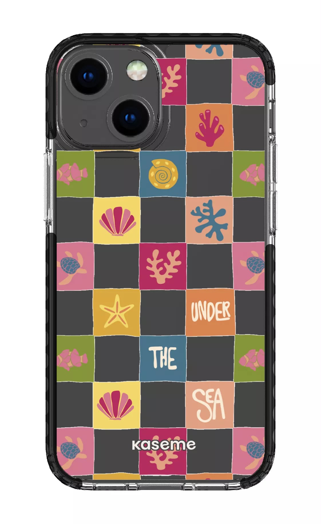 iPhone 13 Mini Clear Case - Black Under the sea Clear Case -