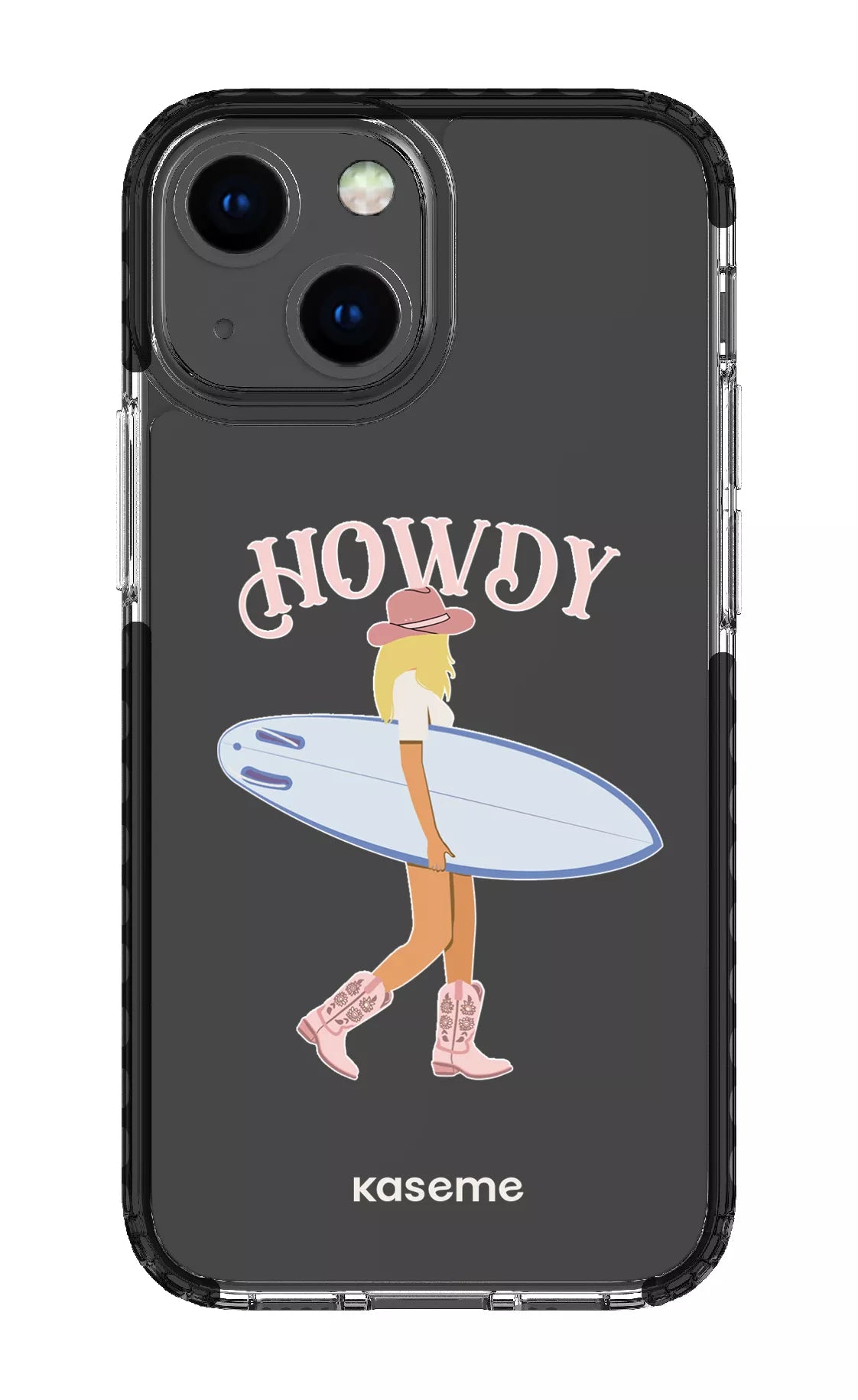 iPhone 13 Mini Clear Case - Black Westsea Pink Clear Case -
