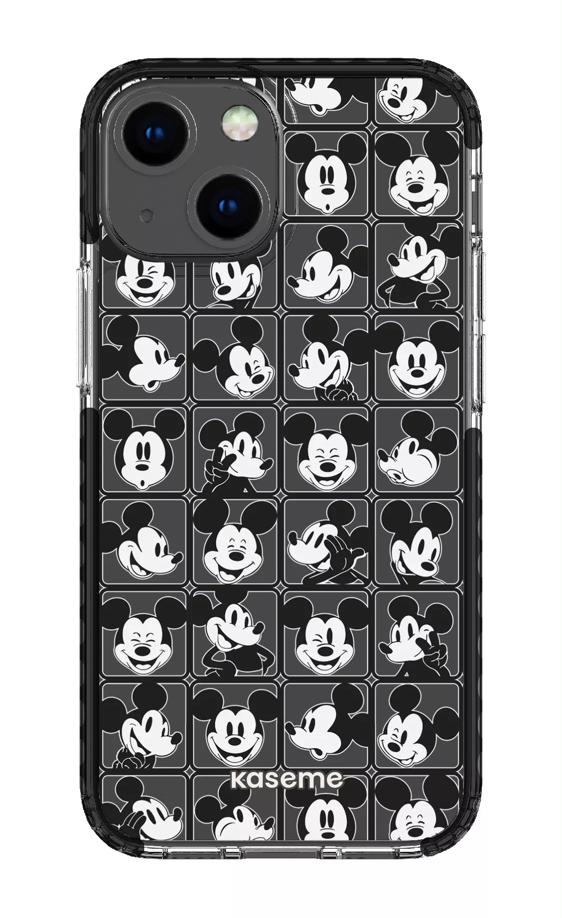 iPhone 13 Mini Clear Case - Black Whimsy Clear Case -