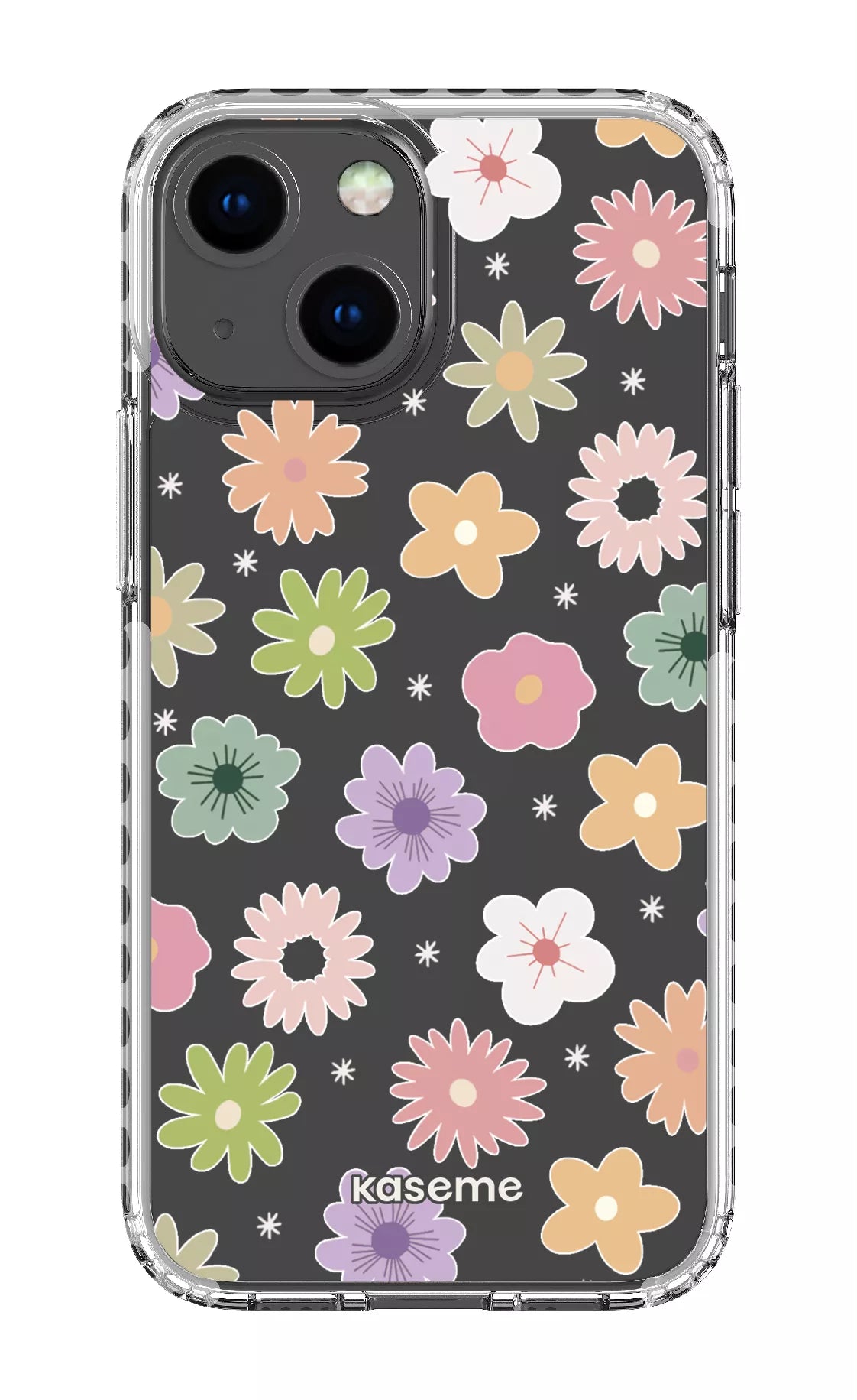 iPhone 13 Mini Clear Case - White Adore small Clear Case -