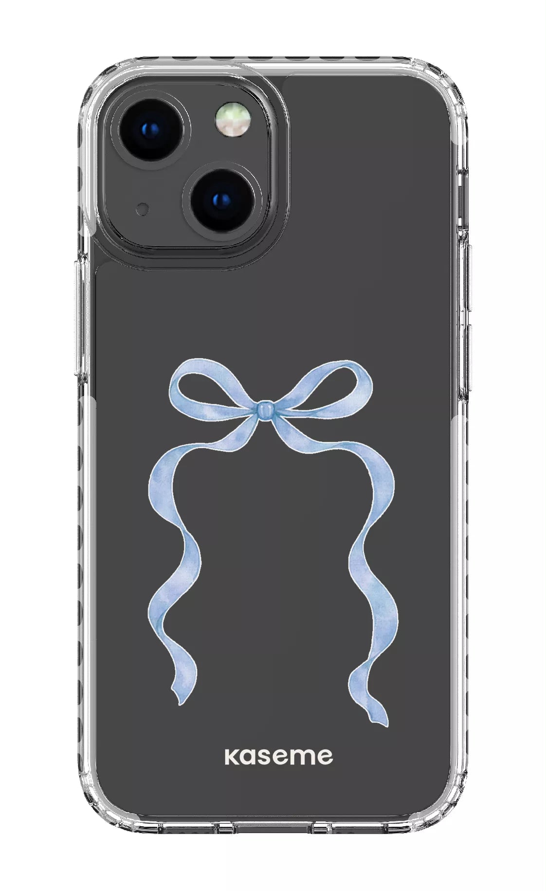 iPhone 13 Mini Clear Case - White Celeste Blue Clear Case -